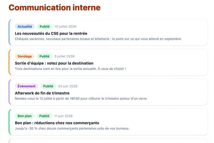 Équipe qui échange
